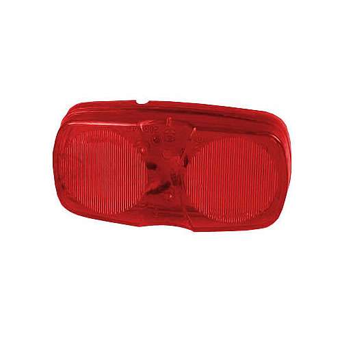 Peterson V180R Piranha Red LED Oval Side Marker Light with Reflex 