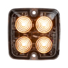 Buyers Ultra Thin Square 2" LED Strobe Light - Amber - 8892140