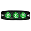 Buyers Light Strobe 3-1/2" 3-LED Green 12-24 - 8892239
