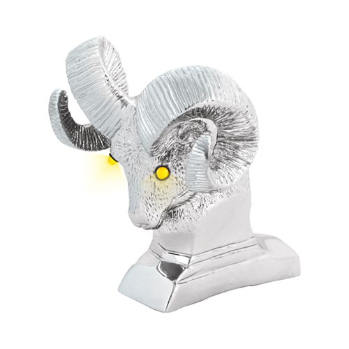 Grand General RAM'S Head Hood Ornament with Led Eyes