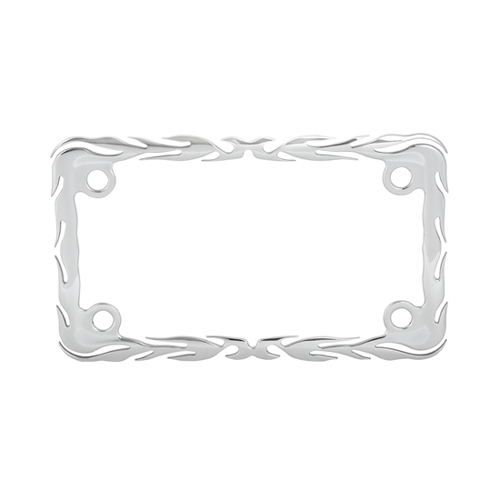 Grand General Motorcycle Flame License Plate Frame
