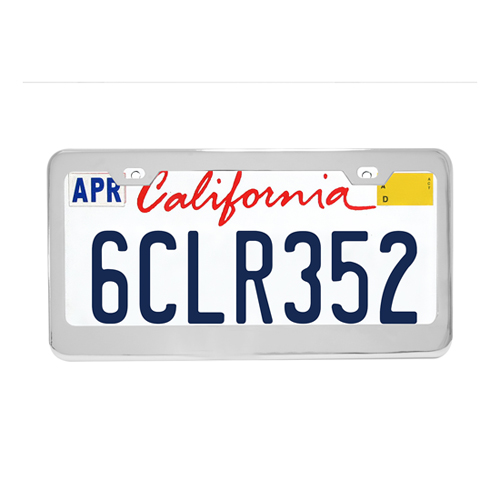 Grand General Plain 2-Hole License Plate Frames With Thick Bottom