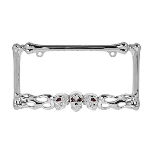 Grand General Skulls License Plate Frame