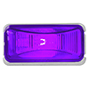Grand General Rectangular Purple 1 Bulb Light with Chrome Rim, Gasket & Pigtail - 80280