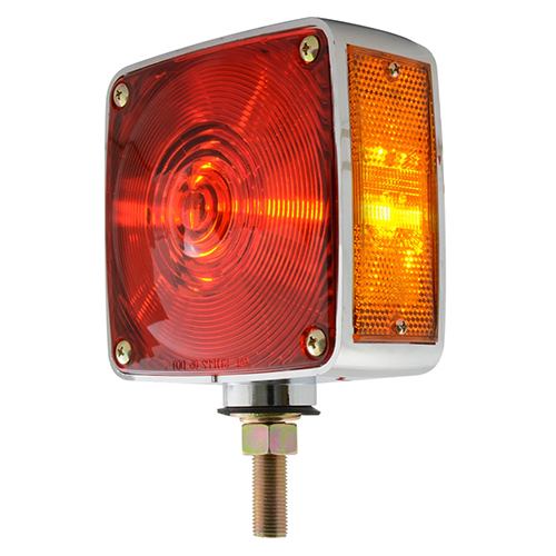 Grand General Chrome Plastic Square Double Face Combination Light