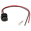 Grand General Round 3 Pin Straight Light Plug, Double Contact, 3 Wires - 80467