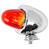 Grand General Chrome Bullet Red Marker Light with O Visor - 80484