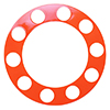 Grand General Plastic Rim Protector, 10 X 1-7/8" Dia Holes, Orange - 80510