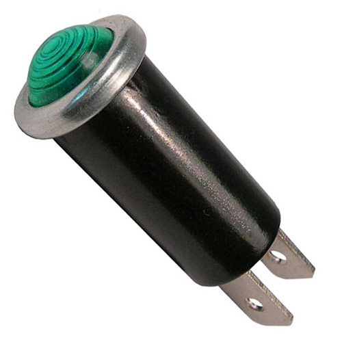 PICO Indicator Light Illuminated Green 1/2" Mount Hole 1/4" Tabs 12V 16A 25 pcs  - 5526A