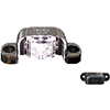 Tecniq Black Base License Lamp Vertical Plane Mount With 9" wires & 1/4" Ground Ring - L11-WB0G-1
