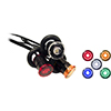 Tecniq 3/4` Mini P2 Amber Sidemarker Amber Lens, Black Positive 12" Wire - S33-AA09-1