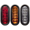 Tecniq 6" Oval 6 LED Turn Grommet Mount Amber Lens 3 Pole - T66-AA0T-1
