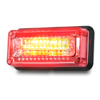 Code 3 3X7 LED Prizm II Perimeter Light With Colored Lens and REF12, Red - 3712R-75