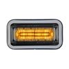 Code 3 3X7 LED Prizm II Perimeter Light With Clear Lens and Colored REF8, Amber - 378CA-75
