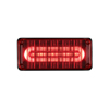 Code 3 3X7 LED Prizm II Perimeter Light With Bezel, Clear Lens and Colored REF8, Red - 378CRBZ-75