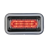 Code 3 3X7 LED Prizm II Perimeter Light With Bezel, Steady Burn Clear Lens and REF8, Red - 378SCRBZ