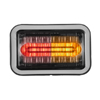 Code 3 4x6 LED PriZm II perimeter light with bezel, clear lens and colored REF12, Amber/White 4612CAWBZ-75