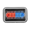 Code 3 4x6 LED PriZm II perimeter light with bezel, clear lens and Split color REF12 4612CRBBZ-75