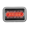 Code 3 4X6 Led Prizm II Perimeter Light with Bezel, Clear Lens and Colored REF12, Red 4612CRBZ-75