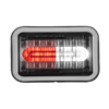 Code 3 4x6 LED PriZm II perimeter light with bezel, clear lens and colored REF12, Red/White 4612CRWBZ-75