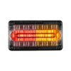 Code 3 4X6 Led Prizm II Multicolor Steady Burn Perimeter Light with Clear Lens and REF22, Red/Amber - 4622CRA