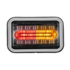 Code 3 4X6 Led Prizm II Multicolor Steady Burn Perimeter Light with Bezel, Clear Lens and REF22, Red/Amber 4622CRABZ