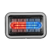 Code 3 4X6 Led Prizm II Multicolor Steady Burn Perimeter Light with Bezel, Clear Lens and REF22, Red/Blue 4622CRBBZ