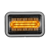 Code 3 4X6 LED Prizm II Perimeter Light with Bezel, Clear Lens and Colored REF8, Amber - 468CABZ-75