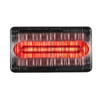 Code 3 4X6 LED Prizm II Perimeter Light with Clear Lens and Colored REF8, Red - 468CR-75
