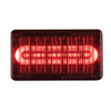 Code 3 4X6 LED Prizm II Perimeter Light with Colored Lens and REF8, Red - 468R-75