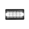 Code 3 4X6 LED Prizm II Perimeter Light with Colored Lens and REF8, White - 468W-75