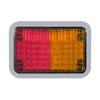 Code 3 4X6 Red/Amber Dual Color LED Perimeter Light with Bezel - 65BZRA