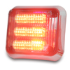 Code 3 7X9 Led Prizm II Perimeter Light with Colored Lens and REF12, Red 7912R-75
