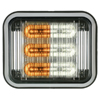 Code 37X9 Led Prizm II Multicolor Steady Burn Perimeter Light with Clear Lens and REF22, Amber/White - 7922CAW