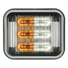 Code 37X9 Led Prizm II Multicolor Steady Burn Perimeter Light with Bezel, Clear Lens and REF22, Amber/White 7922CAWBZ