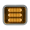 Code 3 7x9 LED PriZm II perimeter light, Steady burn, with bezel and clear lens and REF8, Amber 798SABZ