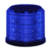 Code 3 Arch18-LED beacon clear lens and Colored LEDs (1/2 LEDs and 1/2 empty), permanent mount, Blue