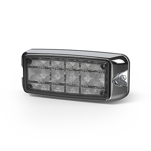 Code 3 CD4080 Series Perimeter Warning Light, 12-24V, Chrome Bezel, Red/Blue - CD4080RB
