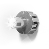 Code 3 Hide-A-Blast, Bullet, 2 LED, short, White - ND0010W