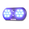 Code 3 Visor Flip light with dual PAR36 LEDs, clear lens with Blue/Blue LEDs - VFP36CBB