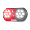 Code 3 Visor Flip light with dual PAR36 LEDs, clear lens with Red/White LEDs - VFP36CRW