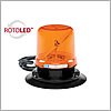 Ecco Vacuum Magnet Amber ROTOLED Hybrid Beacon - 7660A-VM