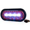 Ecco ED3000 Series Stop-Tail-Turn-Reverse and Warning Light Combo, Oval, Amber/Blue - ED3060AB-AMP3S