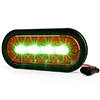 Ecco ED3000 Series Stop-Tail-Turn-Reverse and Warning Light Combo, Oval, Amber/Green - ED3060AG-AMP3S