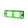 Ecco Directional, Low-Profile, 12 LEDs, 12-24V, Single-Color, Green - ED3511G