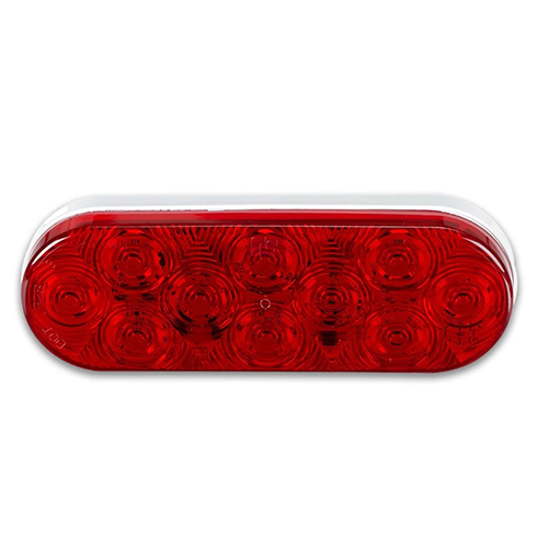 Federal Signal 6" Oval Flashing LED, Red - 605501-04SB