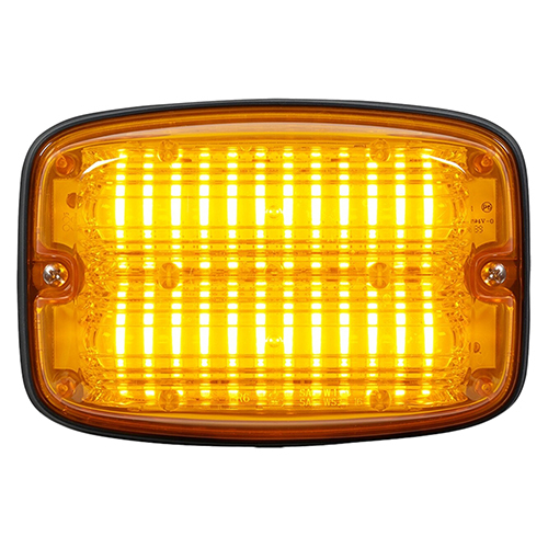 Federal Signal FireRay LED Perimeter Light Single Color 6x4, Amber LEDs, Amber Lens FR6A1-A