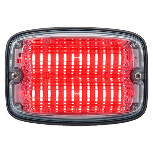 Federal Signal FireRay LED Perimeter Light Single Color 6x4, Red LEDs, Clear Lens FR6C1-R