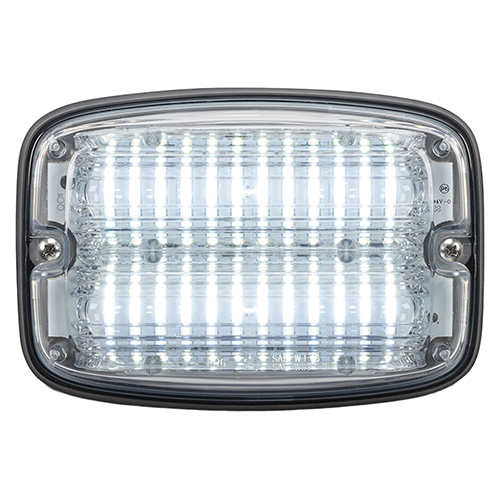 Federal Signal FireRay LED Perimeter Light Single Color 6x4, White LEDs, Clear Lens FR6C1-W