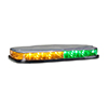 Federal Signal HighLighter Elite Split Amber/Green Magnet w/Permanent Bracket - HL15UC-SAG